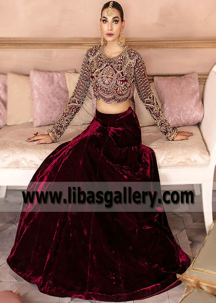 Dark scarlet Ovule Party Dress