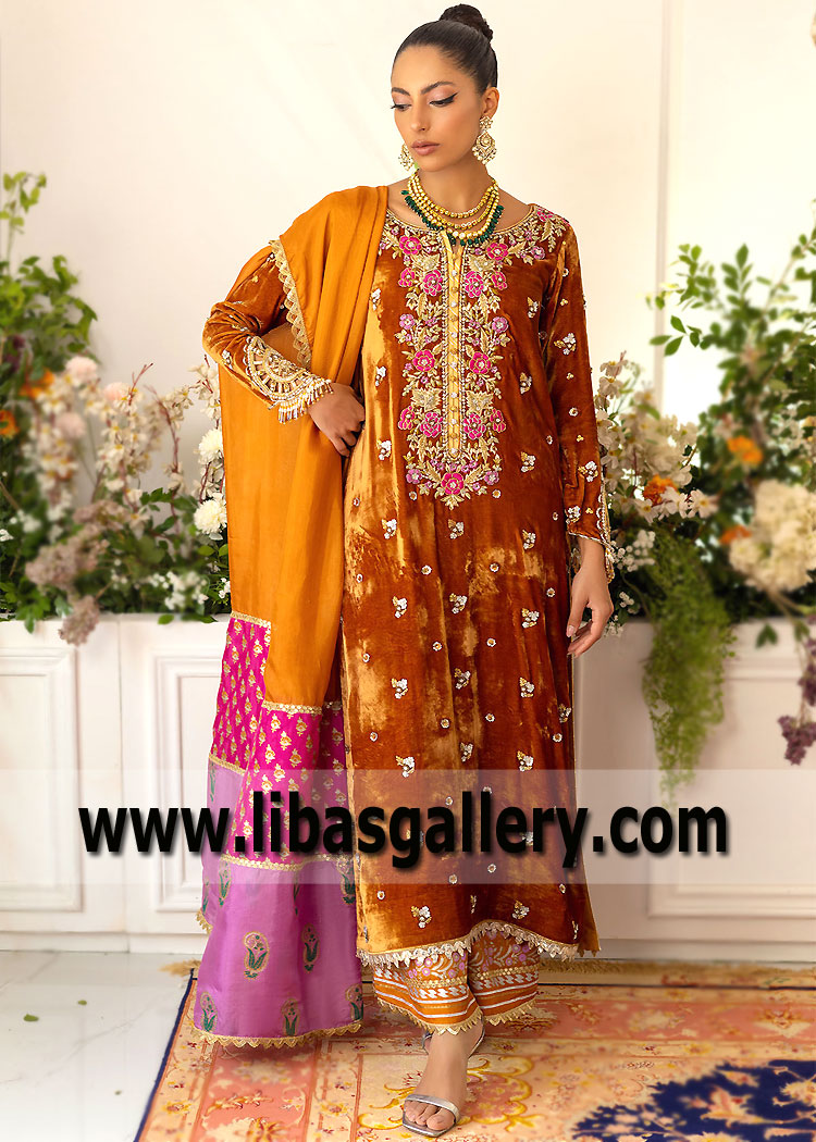 Embroidered Velvet Dresses Lawrenceville New Jersey USA Party Wear Velvet Dresses for Next Formal Events