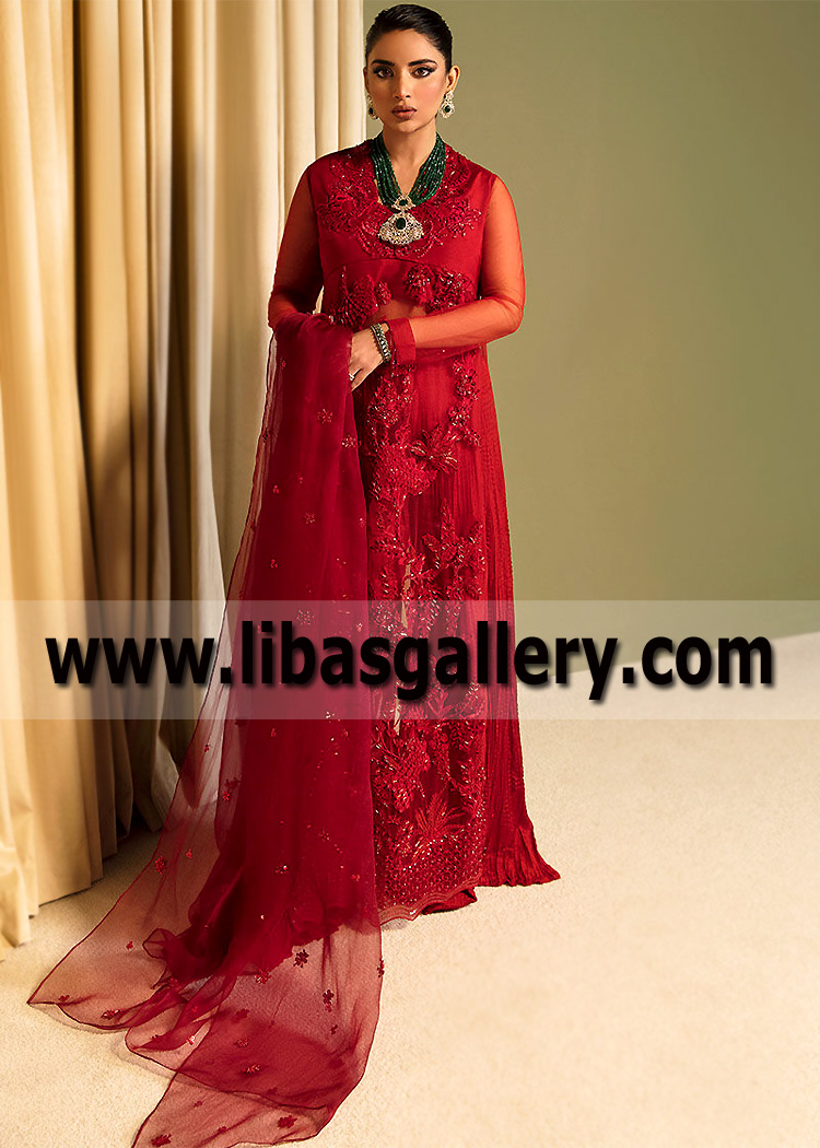 Rojo Spanish Red Long Shirt With Sharara