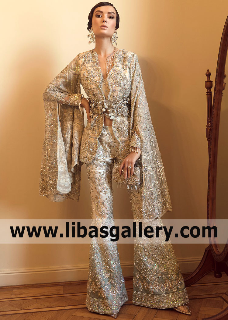Stylish Beige Laramie Embellished Jacket