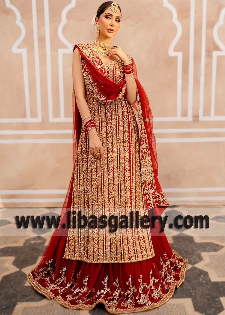 Absolute Romance Red Kalmia Gharara