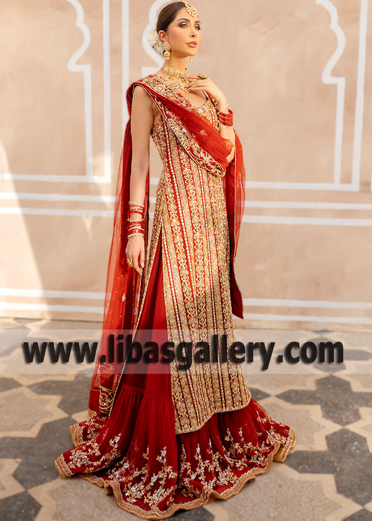 Absolute Romance Red Kalmia Gharara