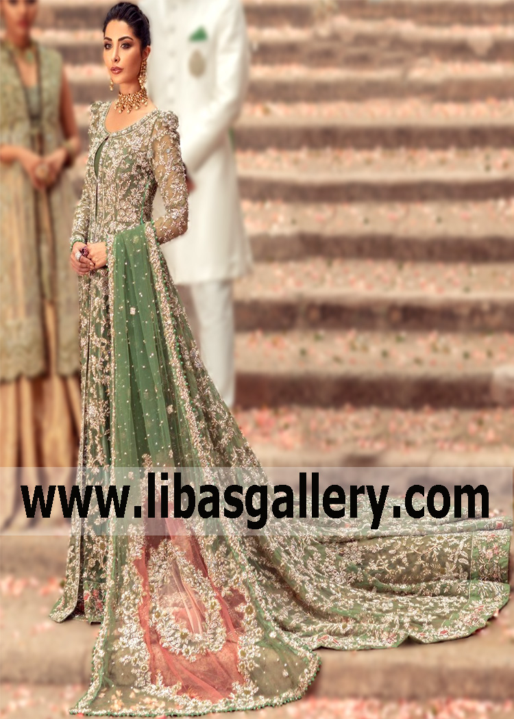 Paris Green Gianna Bridal Anarkali
