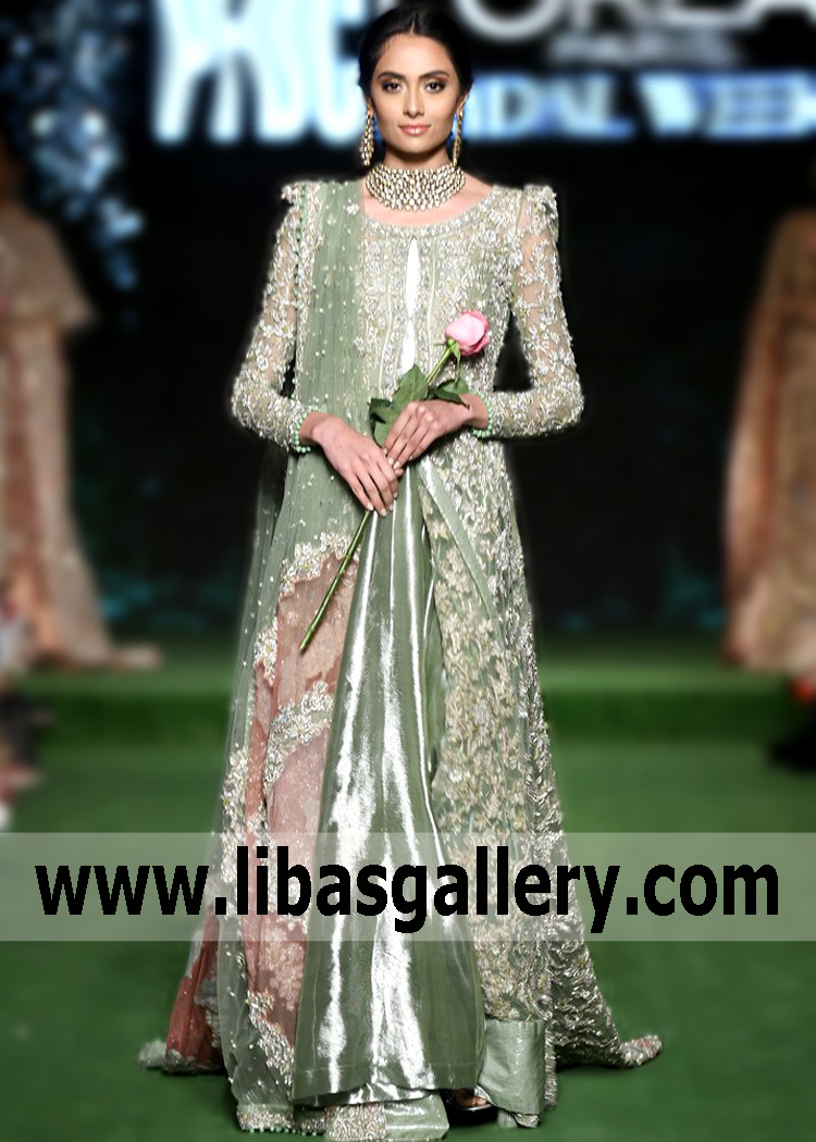Paris Green Gianna Bridal Anarkali