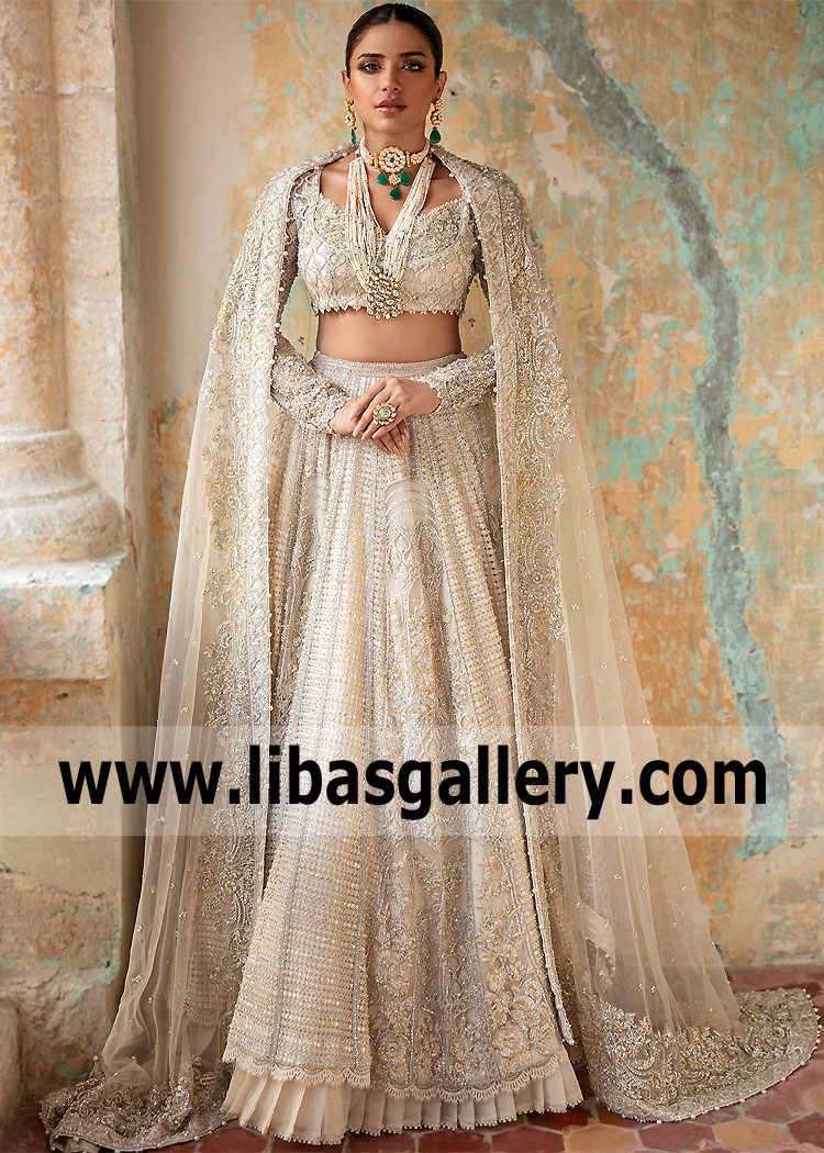 Pale Champagne Magnolia Bridal Lehenga
