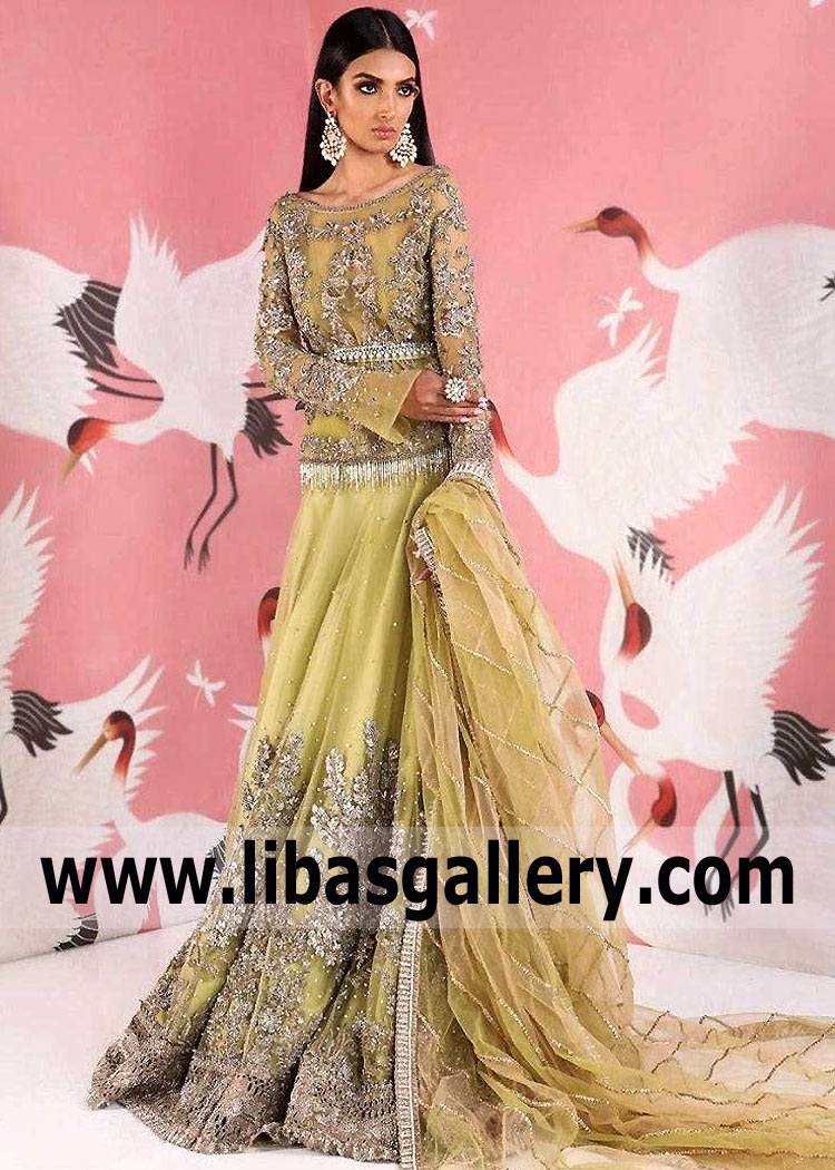 Citrine Hedera Wedding Lehenga