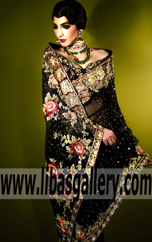 Gorgeous BACCARA ROSE Wedding Saree Dress for Formal and Special Occasions
