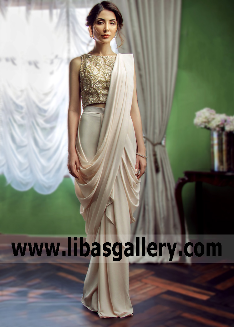 Seashell Acacia Saree