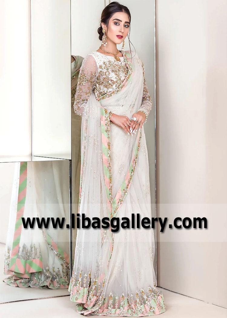 Occasional Saree Dresses Norfolk Virginia USA Pakistani Formal Event Saree Dresses