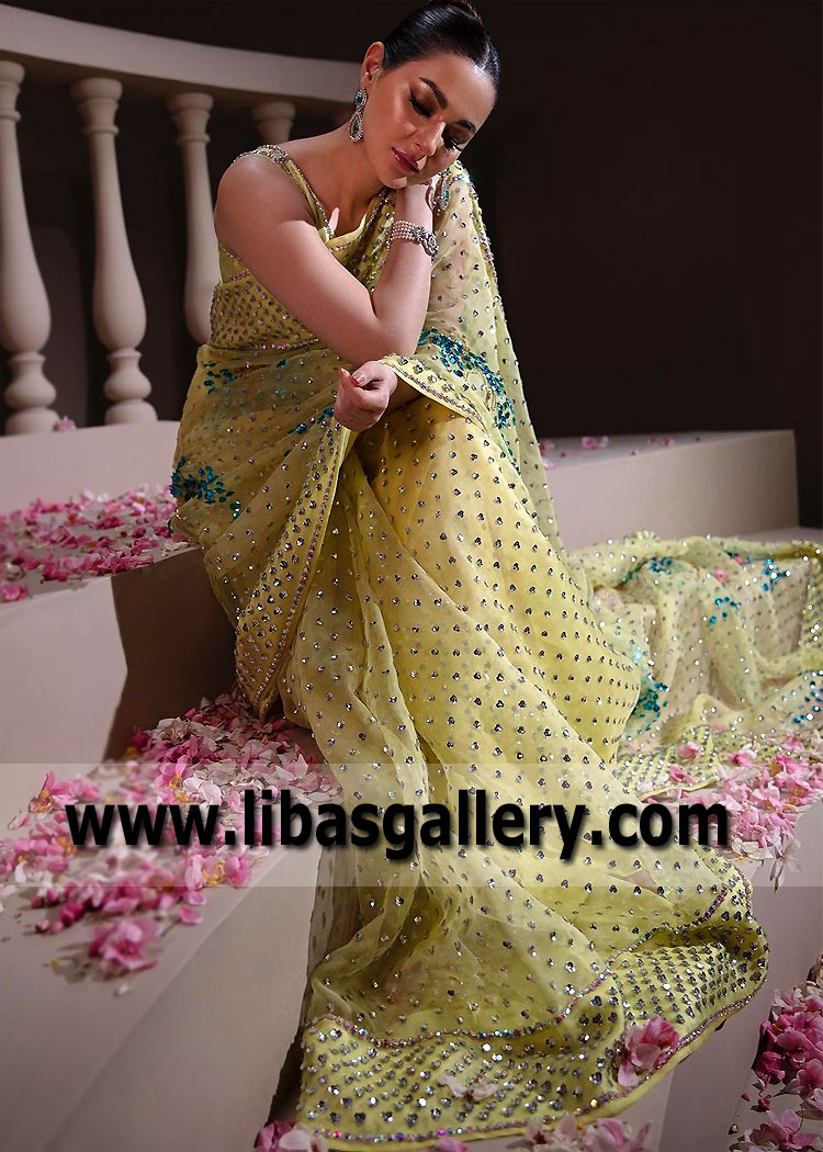 Icterine Lily Saree for Formal Occasion