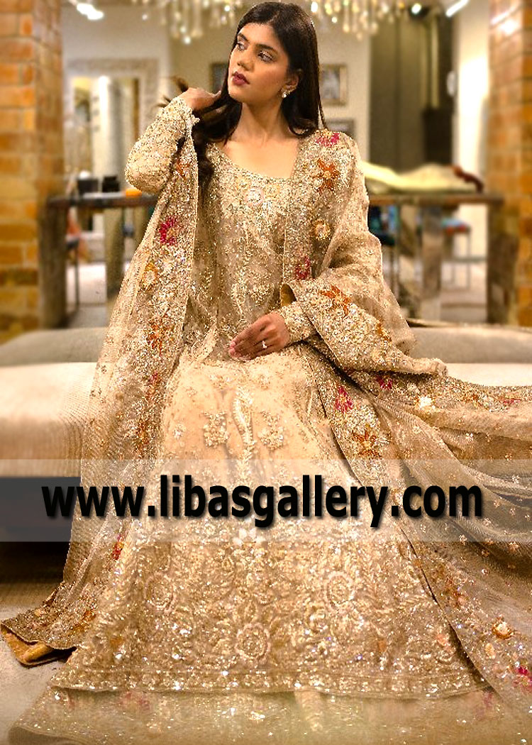 Blond Lilia Designer Bridal Lehenga