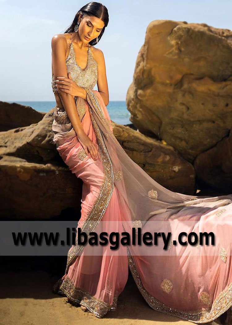 Mauvelous Desert Mauve Designer Wedding Saree