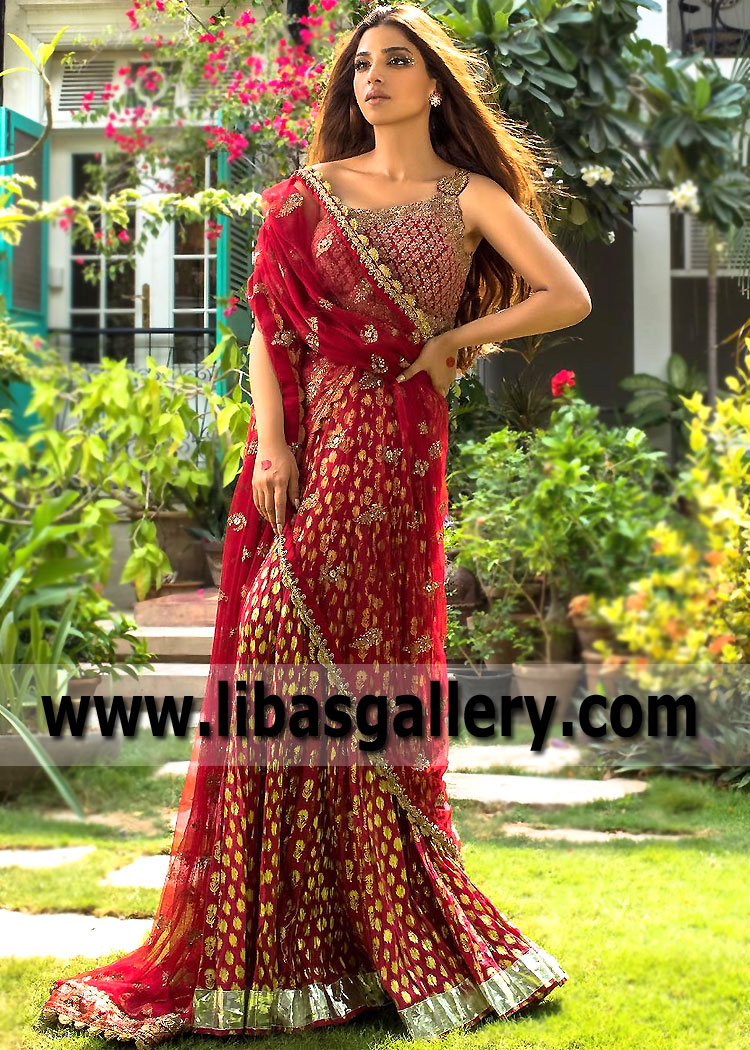 Barn Red Lily Lehenga Choli