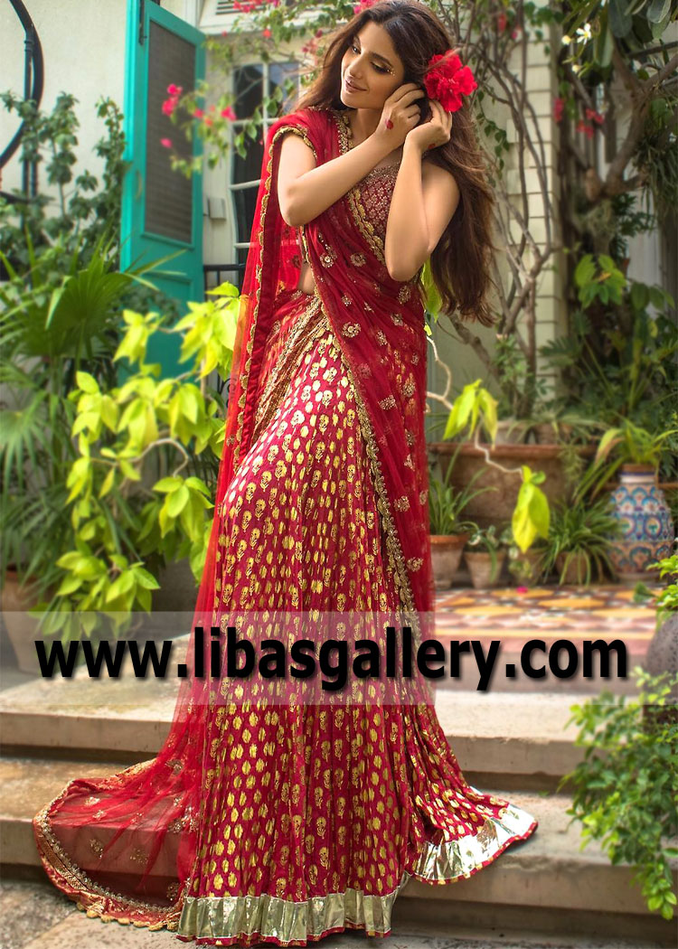 Barn Red Lily Lehenga Choli