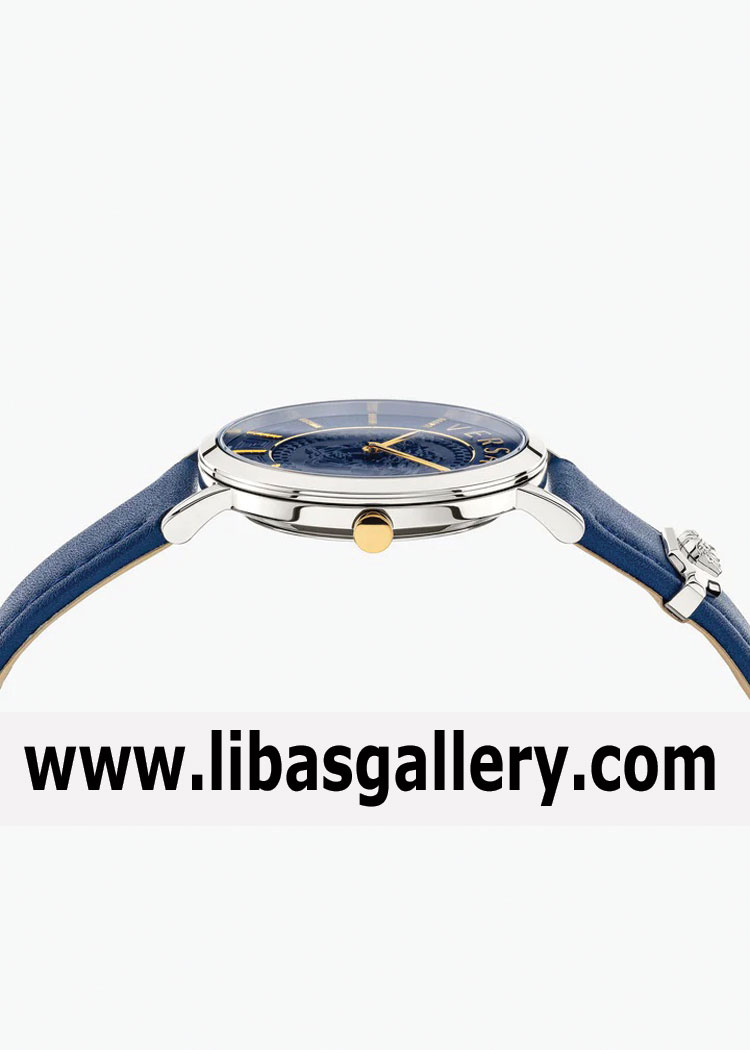 VERSACE NEW LADIES ESSENTIAL STAINLESS STEEL LUXURY BLUE WATCH