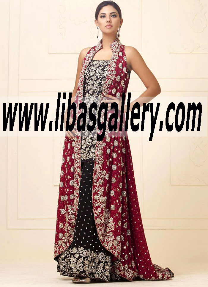 Zainab Chottani MAROON MEHSURI JACKET