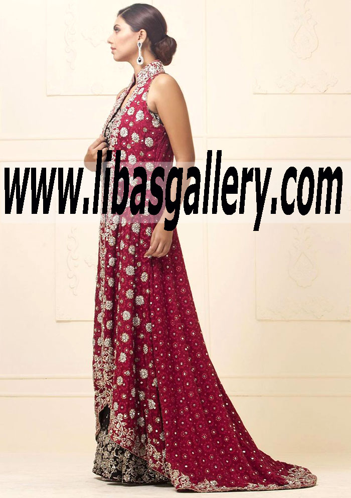 Zainab Chottani MAROON MEHSURI JACKET