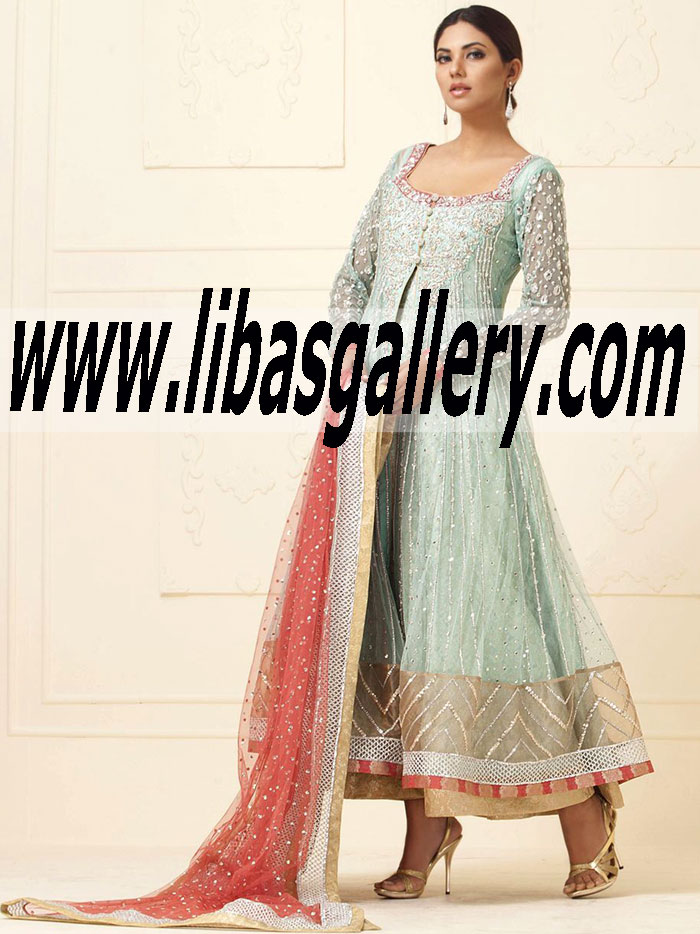 Zainab Chottani MINT FRONT OPEN JACKET