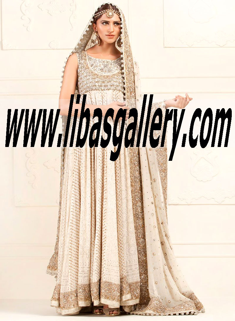 Zainab Chottani BRIDAL IN CHIKANKARI PANELED DRESS