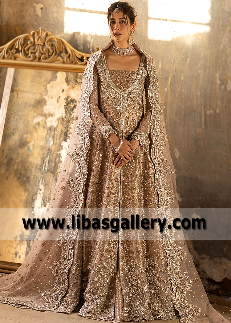 Nude Shining Luxury Bridal Maxi