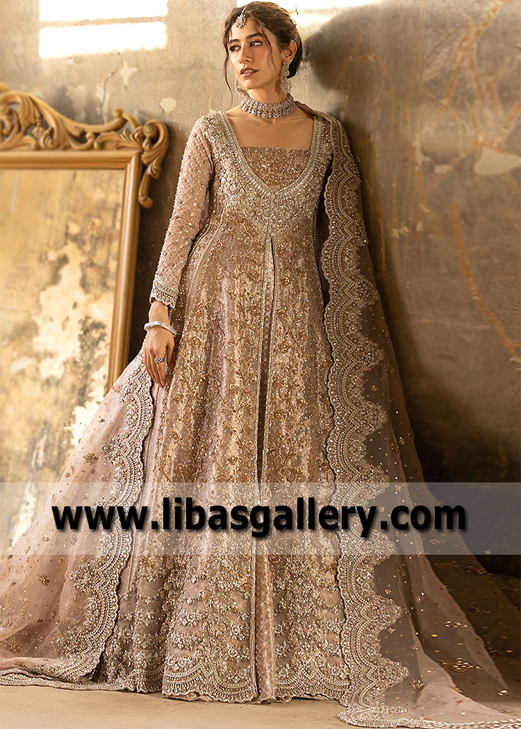 Nude Shining Luxury Bridal Maxi