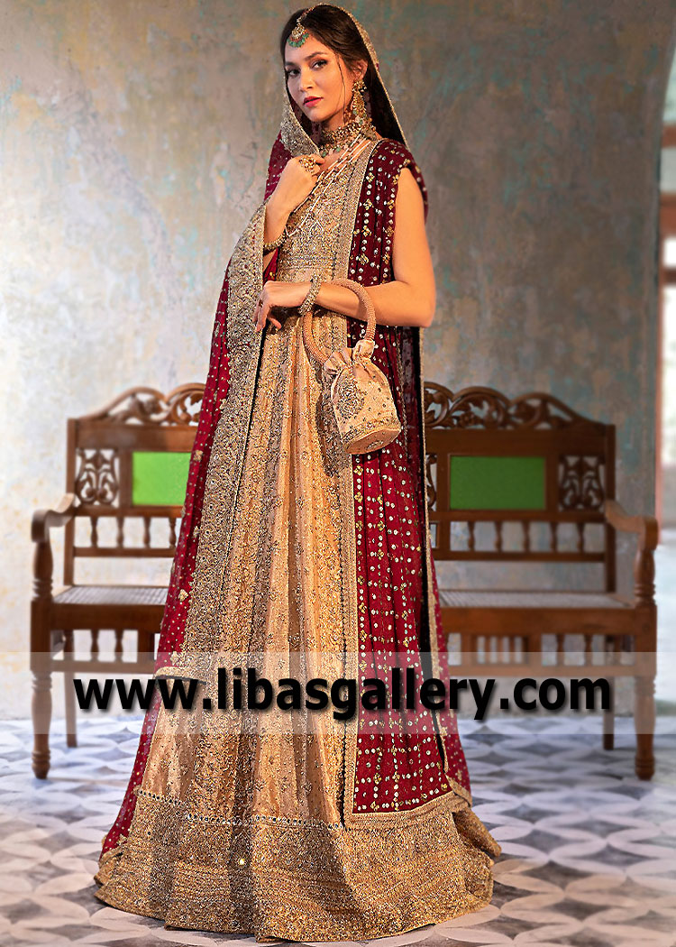 Shiny Solid Gold Calendula Wedding Dress
