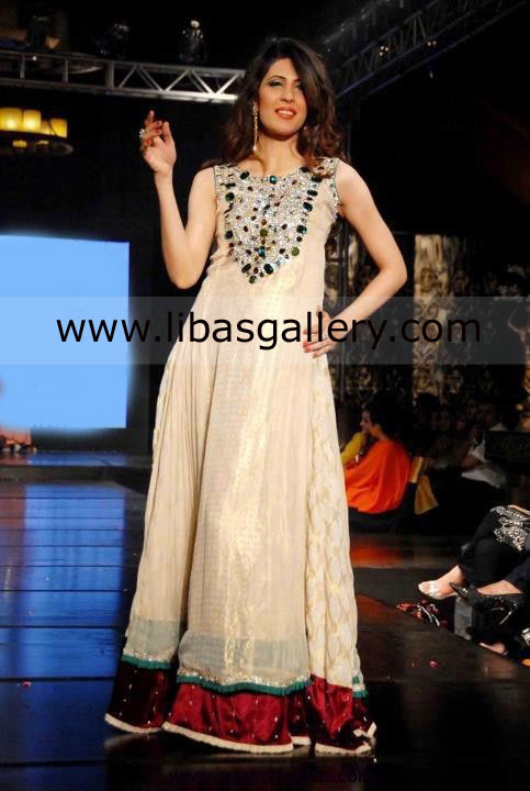 Champagne Grandeur Anarkali Dress