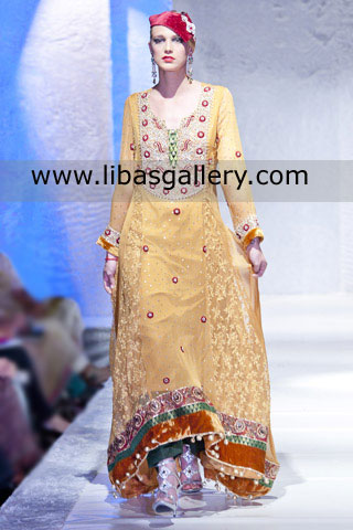 Earth Yellow Anarkali Solvia