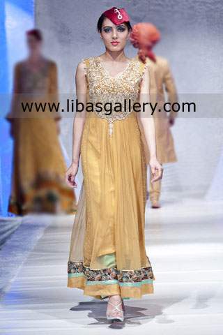 Earth Yellow Omega Anarkali