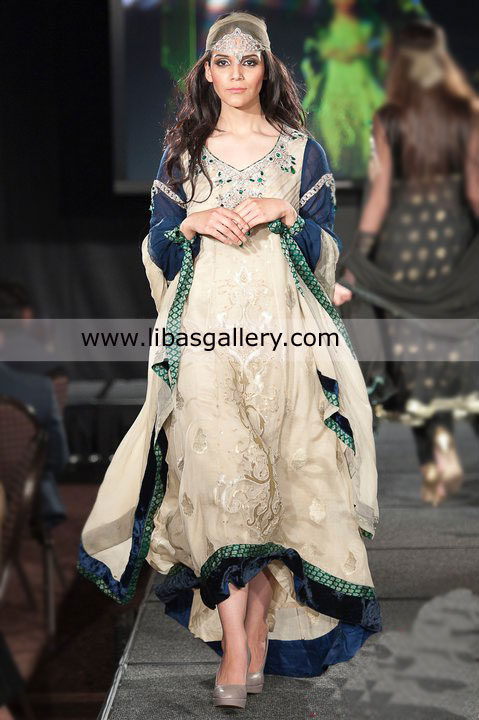 ivory cream and Blue Eureka party dress umbrella style