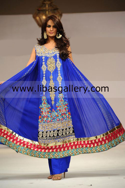 Duke Blue Escarpado Anarkali Dresses
