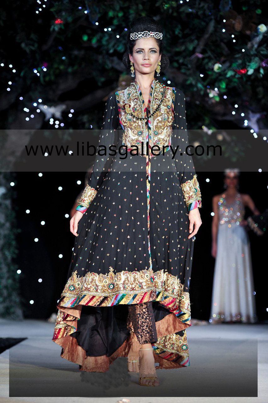 Black Syble Anarkali Style Dress