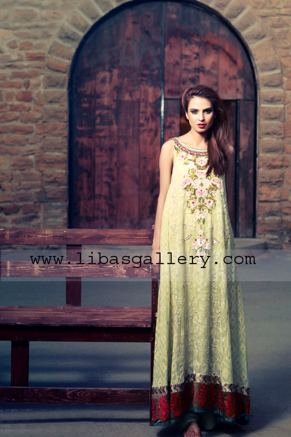 Mint Green Faustine Anarkali suits 