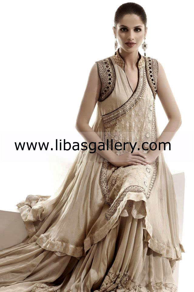 Antique Gold Scilla Anarkali 