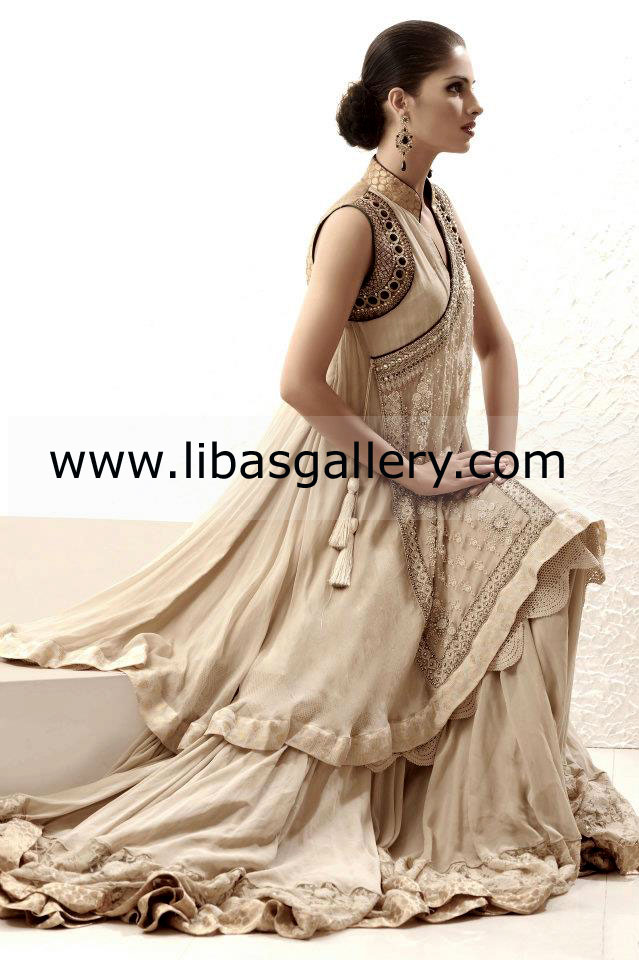 Antique Gold Scilla Anarkali 