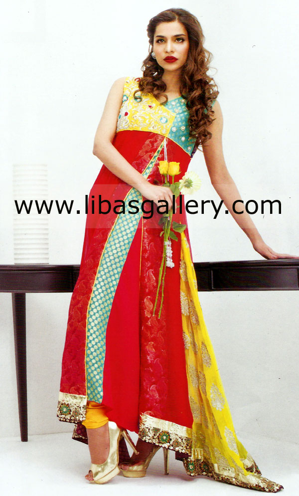 Red Virginia Anarkali Dresses 