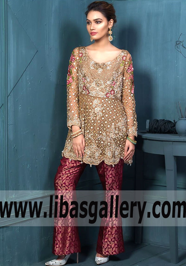 Charming Mode Beige Campanula Peplum