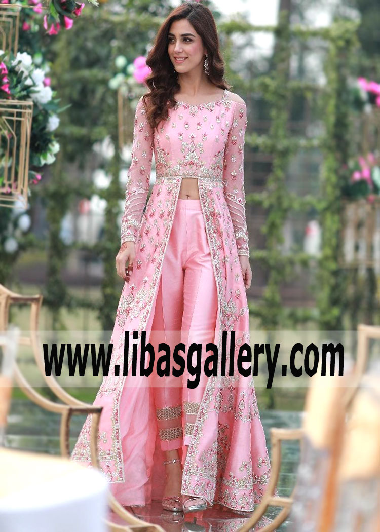 Chic Carnation Pink Wedding Anarkali