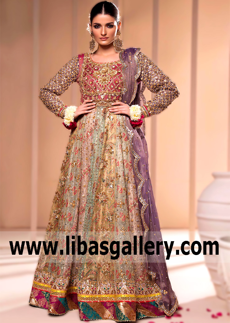 Colorant Mantle Anarkali Pishwas