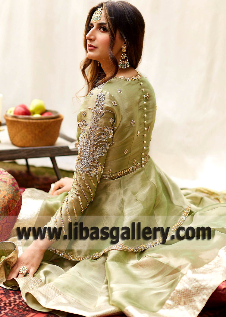 Olivine Strobus Peplum Sharara