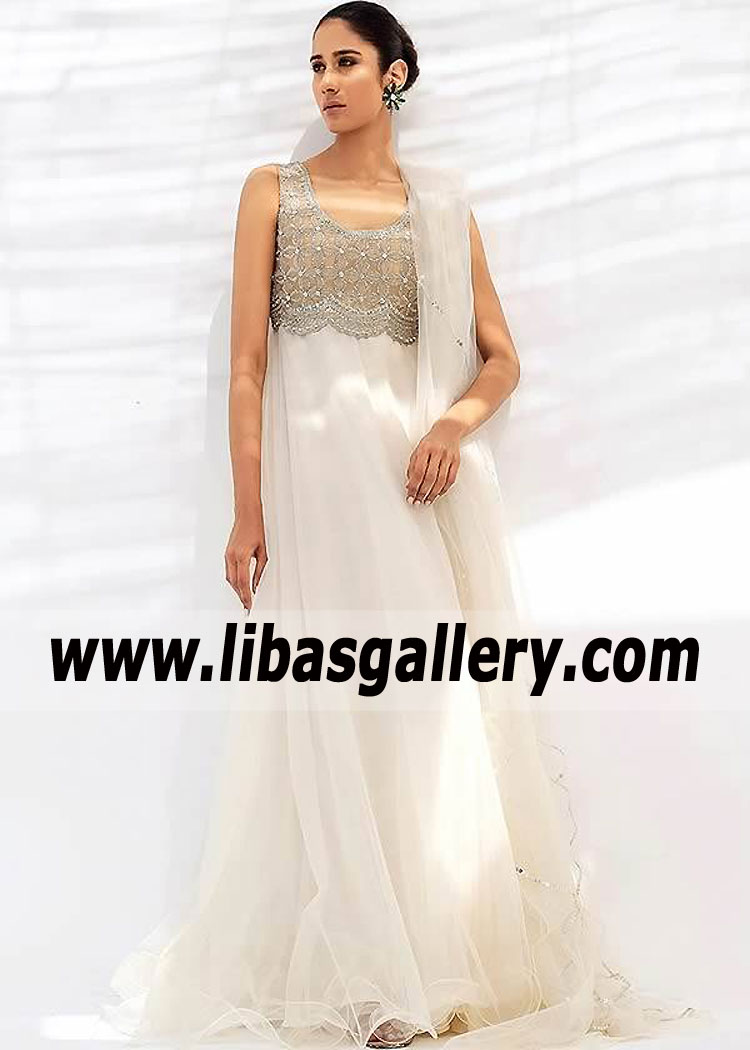 Off-White Hopkins Designer Anarkali Dress
