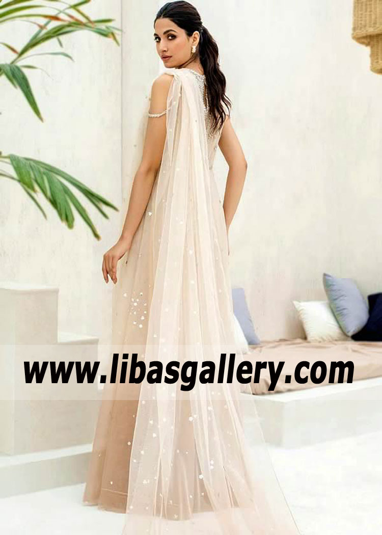 Antique White Jiji Anarkali Dress