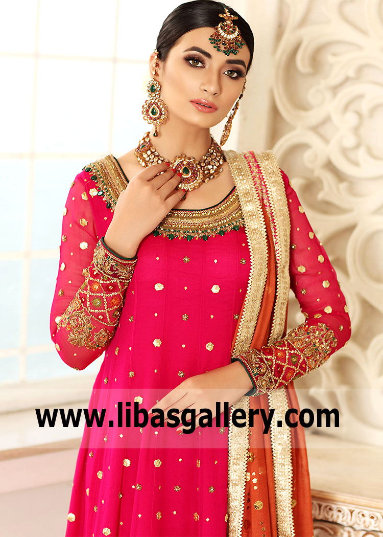 Shocking Pink Petunia Pishwas Dress