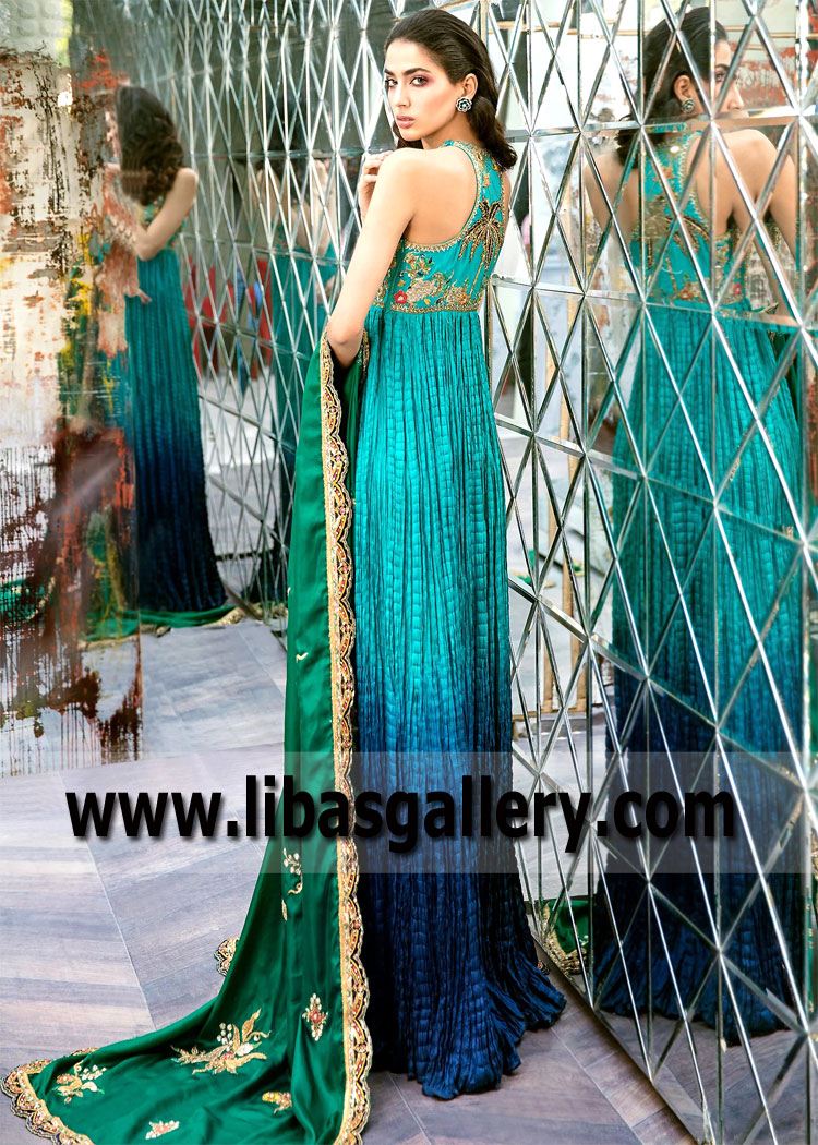 Medium Turquoise Blue Spirea Gown