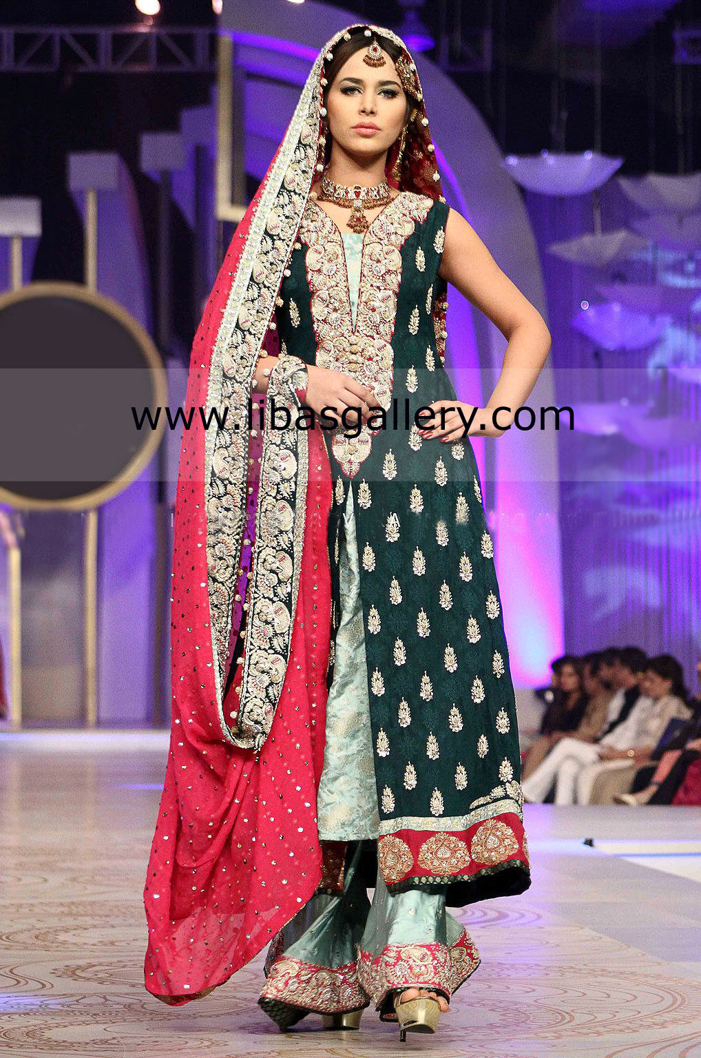 British Racing Green Vigo Designer Bridal Wear Dresses 