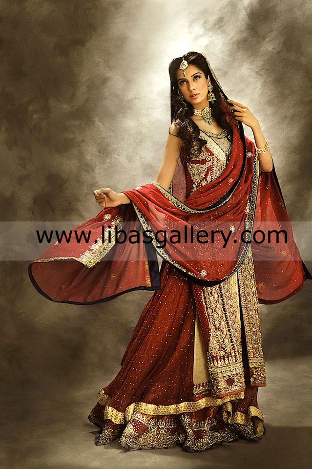 Carmine Estee Bridal Lehenga 