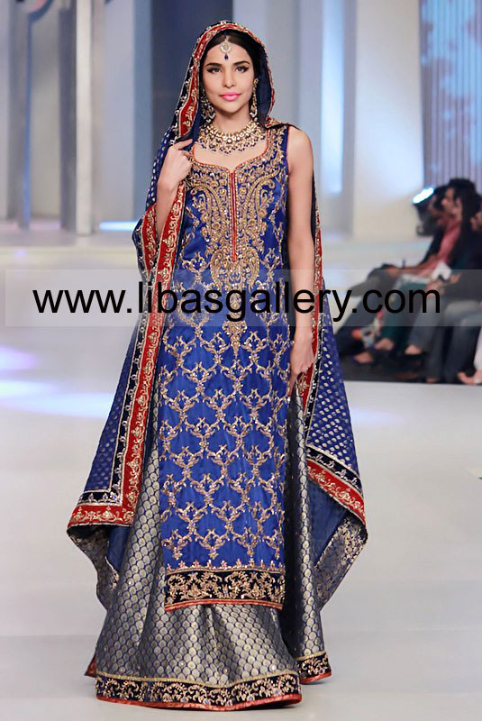 Electric blue Pavone Bridal Dresses