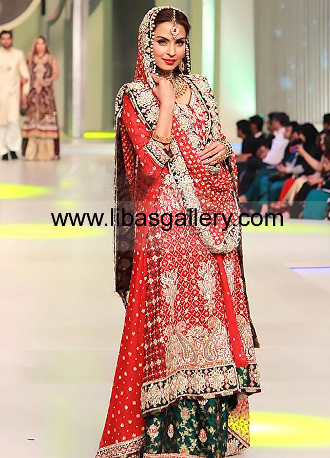 Traditional Red Ventura Bridal Wear for Wedding