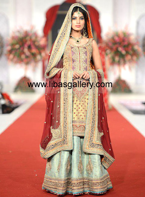 Deep Red Ontario Lehenga Bridal Dress 