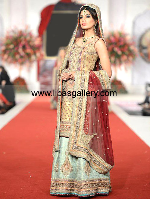Deep Red Ontario Lehenga Bridal Dress 